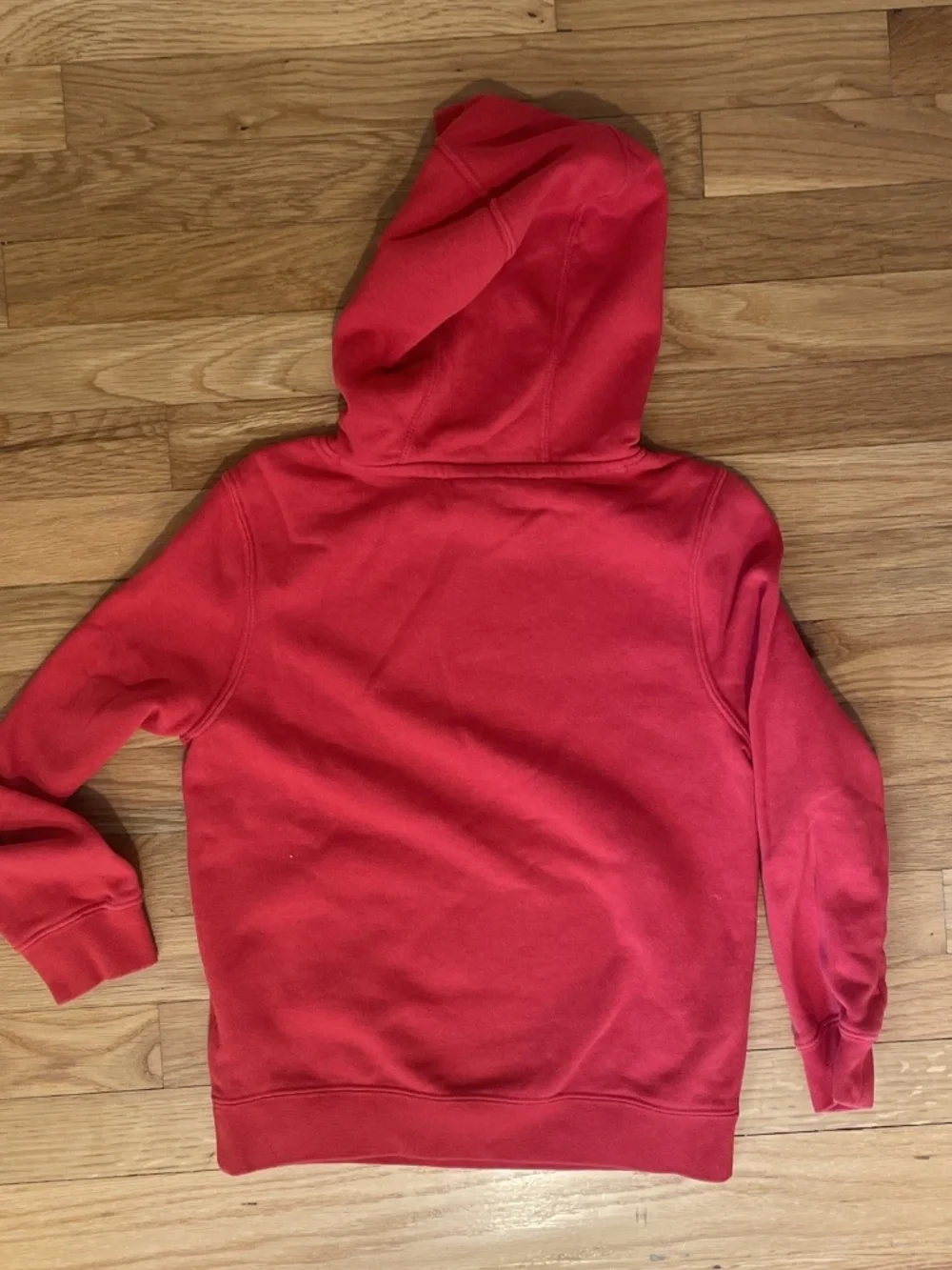 Youth Small Nike Red Hooded Sweatshirt with Fairfield Logo